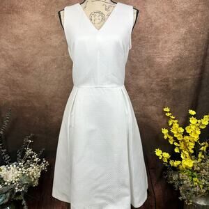 Socapri Quilted Dress Made in Italy White size 10
